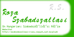 roza szabadszallasi business card